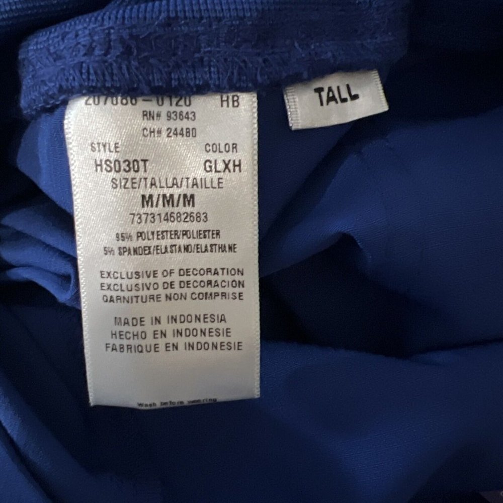 Heart Soul Scrub Jogger Pants Blue Size Medium Tall Pockets New NWTS (M) - Picture 8 of 8